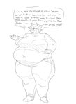  belly big_belly big_breasts bovine breasts cattle dialogue english_text grindavikbydaylight mammal overweight post_vore text vore 