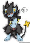  blush female in_heat invalid_tag luxray nintendo pok&eacute;mon presenting pussy_juice video_games view_to_viewer wildwolfproduction 