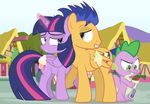  2017 dessert dm29 dragon equine flash_sentry_(mlp) food friendship_is_magic horn ice_cream mammal my_little_pony pegasus spike_(mlp) twilight_sparkle_(mlp) winged_unicorn wings 