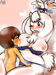  breastfeeding cum cum_inside protagonist_(undertale) toriel undertale video_games wonkake 