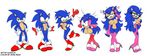  anthro arm-length_gloves armpits big_breasts bimbofication boots breast_expansion breasts clothing color_edit colored crossgender edit eyelashes footwear gloves hedgehog high_heels kandlin mammal penis shoes simple_background sonic_(series) sonic_the_hedgehog soulteam transformation white_background 