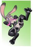  2017 anthro areola breasts clothing disney elbow_gloves female gloves hi_res judy_hopps kandlin lagomorph legwear mammal nipples open_mouth pussy rabbit rubber solo spread_legs spreading torn_clothing zootopia 