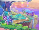  blue_eyes cutie_mark day detailed_background duo equine eyes_closed female feral friendship_is_magic grass hooves horn mammal my_little_pony outside smile starlight_glimmer_(mlp) trixie_(mlp) unicorn viwrastupr 