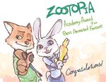  2017 canine disney duo female fox fur judy_hopps lagomorph male mammal mintar002 nick_wilde rabbit zootopia 