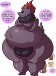  2017 anal_vore anthro anthrofied balls big_balls bulge crossed_arms eyes_closed hyper hyper_bulge impaledwolf invalid_tag lopunny male moobs nintendo open_maw pok&eacute;mon slightly_chubby speech_bubble standing text thick_thighs translucent video_games vore zorua 