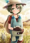  akashio_(loli_ace) animal_ears backpack bag bangs belt black_gloves black_hair blue_eyes blue_sky blush cloud cloudy_sky collarbone cowboy_shot day eyebrows_visible_through_hair eyelashes gloves grass ground hair_between_eyes hat hat_feather helmet hiding highres holding kaban_(kemono_friends) kemono_friends lens_flare lips long_hair looking_at_viewer lucky_beast_(kemono_friends) meme mountain multicolored_hair multiple_girls orange_sky outdoors pantyhose pith_helmet plains_zebra_(kemono_friends) red_shirt sandstar savanna_striped_giant_slug_(kemono_friends) savannah shirt short_hair short_sleeves shorts sky slug smile streaked_hair striped sunset tsurime volcano when_you_see_it white_hair zebra_ears |_| 