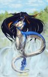  anthro breasts dragon featureless_crotch female hair looking_at_viewer nipples nude solo thick_thighs yojek163 