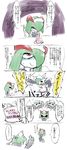  candle comic gardevoir green_hair ikanomaru japanese kirlia maid no_humans pokemon pokemon_(creature) red_eyes text translation_request 