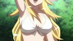  1girl animated animated_gif ben-tou bikini blonde_hair bouncing_breasts breasts cleavage large_breasts shaga_ayame 