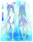  aimi anthro breasts canine featureless_breasts female looking_at_viewer mammal model_sheet nude smile solo standing 