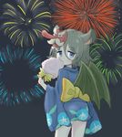  :t alternate_costume animal_ears bat_ears bat_wings blue_eyes bow brown_hair cotton_candy cowboy_shot dot_nose eating expressionless eyebrows_visible_through_hair facial_hair festival fireworks food food_in_mouth from_behind hair_between_eyes hilgendorf's_tube-nose_bat_(kemono_friends) holding holding_food japanese_clothes jitome jpeg_artifacts kadoko kemono_friends kimono long_nose long_sleeves looking_at_viewer looking_back mask mask_on_head mustache night ribbon short_hair short_kimono short_yukata sky solo summer_festival tengu_mask wide_sleeves wings yellow_bow yellow_ribbon yukata 
