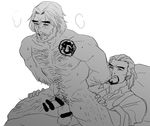  anal bara beard blush branded erection facial_hair francishsie hanzo_(overwatch) mccree_(overwatch) nude overwatch penetration penis restrained sex sitting_on_person steam sweat tattoo yaoi 