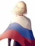  blonde_hair braid flag from_behind half_updo lei_yaya male_focus russian_flag yuri!!!_on_ice yuri_plisetsky 