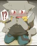  accident bed blush canine cub male mammal satsuki_rabbit tears urine watersports wolf young 