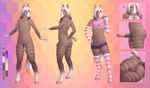  2017 animal_genitalia animal_penis anthro ark_warrior balls butt clothed clothing detailed equine equine_penis erection hair horse hybrid male mammal model_sheet penis scarf sheath simple_background zebra zebra_horse zephyr_fluous zorse 