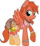  alpha_channel cutie_mark equine eyelashes fan_character feral green_eyes hair hooves kitchiki mammal my_little_pony orange_hair pegasus simple_background smile standing transparent_background wings 