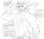  2boys blush body_hair cowboy epcs faceless_male francishsie hat male_focus mccree_overwatch) multiple_boys muscle naughty_face smile text topless undressing yaoi 