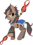  alpha_channel cutie_mark equine eyelashes fan_character feral green_eyes holding_object holding_weapon hooves kitchiki mammal my_little_pony simple_background smile staff standing transparent_background weapon 