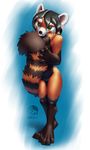  anthro fur hair looking_at_viewer male mammal nude red_panda smile solo standing tongue tongue_out yojek163 