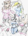  &lt;3 2017 anthro breasts canine cleavage clothed clothing collar dialogue disney english_text female fionna flicker-show group gun handgun hotel_transylvania human judy_hopps lagomorph mammal nintendo pok&eacute;mon rabbit ranged_weapon rouge_the_bat scar sonic_(series) text traditional_media_(artwork) video_games weapon were werewolf winnie_werewolf_(hotel_transylvania) wolf zootopia 