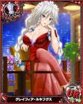  1girl bare_shoulders breasts cleavage dress grayfia_lucifuge high_school_dxd large_breasts long_hair red_dress tagme 