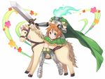  1girl armor demi-chan_wa_kataritai dullahan horse machi_kyouko monmusu_harem official_art smile sword 