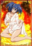  00s 1girl bare_legs bashoku_youjou breasts card_(medium) female ikkitousen large_breasts long_hair looking_at_viewer shiny_skin sitting smile twintails 