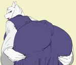  anthro big_butt butt caprine clothing female goat kemono looking_at_viewer mammal mother parent seductive simple_background sindoll solo spreading toriel undertale video_games 
