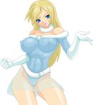  1girl breasts erect_nipples falling_snow gloves large_breasts warner 
