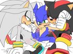  anal anal_penetration angelofhapiness blush butt clothing erection footwear gloves group group_sex hedgehog humanoid_penis male male/male mammal mostly_nude naughty_face penetration penis precum questionable_consent rape_face reclining restrained sex shadow_the_hedgehog shoes silver_the_hedgehog smile smirk sonic_(series) sonic_the_hedgehog spread_legs spreading tears threesome vein veiny_penis 