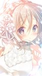  aoyama_blue_mountain blonde_hair cursive dress flower gochuumon_wa_usagi_desu_ka? grey_eyes hair_flower hair_ornament highres image_sample ios_wallpaper mitsumomo_mamu ribbon short_hair solo twitter_sample wallpaper white_dress white_ribbon 