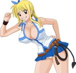  1girl ball breasts erect_nipples fairy_tail large_breasts looking_at_viewer lucy_heartfilia pixel_art warner 