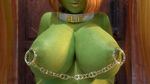  3d_(artwork) big_breasts breasts chain collar digital_media_(artwork) female goblin humanoid nipple_piercing nipples piercing unknown_artist 