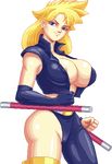  1girl breasts erect_nipples huge_breasts looking_at_viewer pixel_art warner 