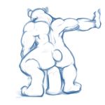  bear crouching dildo male mammal masturbation meddicene muscular polar_bear sex_toy sketch solo 