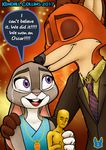  2017 anthro canine clothed clothing disney duo female fox fur judy_hopps kendall_collins lagomorph long_ears male mammal nick_wilde rabbit zootopia 