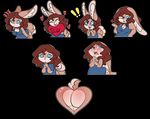  &lt;3 2016 angry anthro bedroom_eyes blowing_kiss blue_eyes blush breasts brown_hair butt butt_heart butt_shot chibi cleavage clothed clothing crying dress ears_down excited expression_sheet expressions eyes_closed female fluffy fluffy_tail hair half-closed_eyes happy lagomorph leaning leaning_forward long_ears mammal nipple_bulge one_eye_closed rabbit sad seductive simple_background smile solo sweetlemondragon symbol_shaped_pupils tears telegram wide_hips wink 