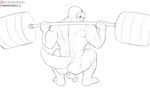  anthro back_muscles backsack bald balls barefoot butt circumcised clenched_teeth crouching dripping exercise flaccid humanoid_penis koopa koopaling line_art male mario_bros muscular nintendo nude penis perineum plantigrade rear_view roommates_(comic) roy_koopa scalie signature simple_background spelunker_sal squats straining sweat teeth video_games weightlifting workout 