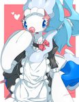  artist_request blue_eyes furry maid open_mouth pokemon primarina 
