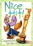  2017 ajie-g-sketchbook anthro canine clothed clothing disney duo female fox fur judy_hopps lagomorph long_ears male mammal nick_wilde rabbit zootopia 