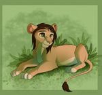  brown_hair feline feral fur hair kitchiki lion mammal nude paws smile solo 