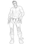  alistair artist_request dragon_age_origins male male_focus man manly monochrome muscle pose posing szadek 