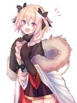  astolfo_(fate) blush fate/apocrypha fate/grand_order fate_(series) highres long_hair looking_at_viewer macchoko male_focus open_mouth otoko_no_ko pink_hair purple_eyes smile solo white_background white_hair 