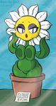  big_breasts breasts date flora flower invalid_tag looking_at_viewer not_furry on_glass plant signature torotheking wide_hips 