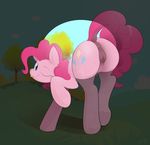  anus ass_up blue_eyes braddo cute cutie_mark dock equine female feral friendship_is_magic fur grass looking_at_viewer mammal my_little_pony nature one_eye_closed outside pink_fur pinkie_pie_(mlp) pussy solo tongue tongue_out underhoof wink 