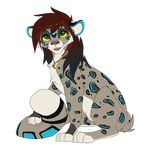  alpha_channel black_hair black_lips brown_hair feline female feral fur green_eyes grey_fur hair jewelry kitchiki leopard mammal necklace open_mouth paws simple_background smile solo transparent_background 