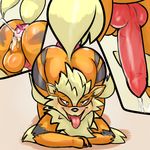  anal anal_penetration animal_genitalia animal_penis arcanine balls blush butt canine canine_penis cum cum_in_ass cum_inside disembodied_penis knot knotting looking_pleasured male male/male mammal nintendo orgasm pcred566 penetration penis pok&eacute;mon sex video_games 