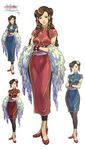  alternate_color alternate_costume alternate_hairstyle bare_arms blue_dress bracelet brown_eyes brown_hair brown_legwear character_sheet china_dress chinese_clothes chun-li cleavage_cutout commentary crossed_arms double_bun dress drill_hair feather_boa flower gold_trim hair_flower hair_ornament hair_ribbon half_updo jewelry long_dress looking_at_viewer multiple_views no_socks nuri_kazuya pantyhose pumps red_dress red_footwear ribbon shoes short_dress spiked_bracelet spikes street_fighter wavy_hair 