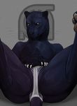  anthro at black_panther claws cosmiclife feline female flat_chested invalid_tag jaguar looking_at_viewer mammal panther pinup pose simple_background solo spread_legs spreading viewer 