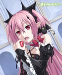  apple bat fangs gothic_lolita krul_tepes owari_no_seraph red_eyes vampire 